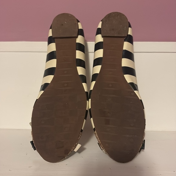 Kate Spade Striped Flats with Glitter Toe and Bow “Trixie” 8 - Picture 4 of 8
